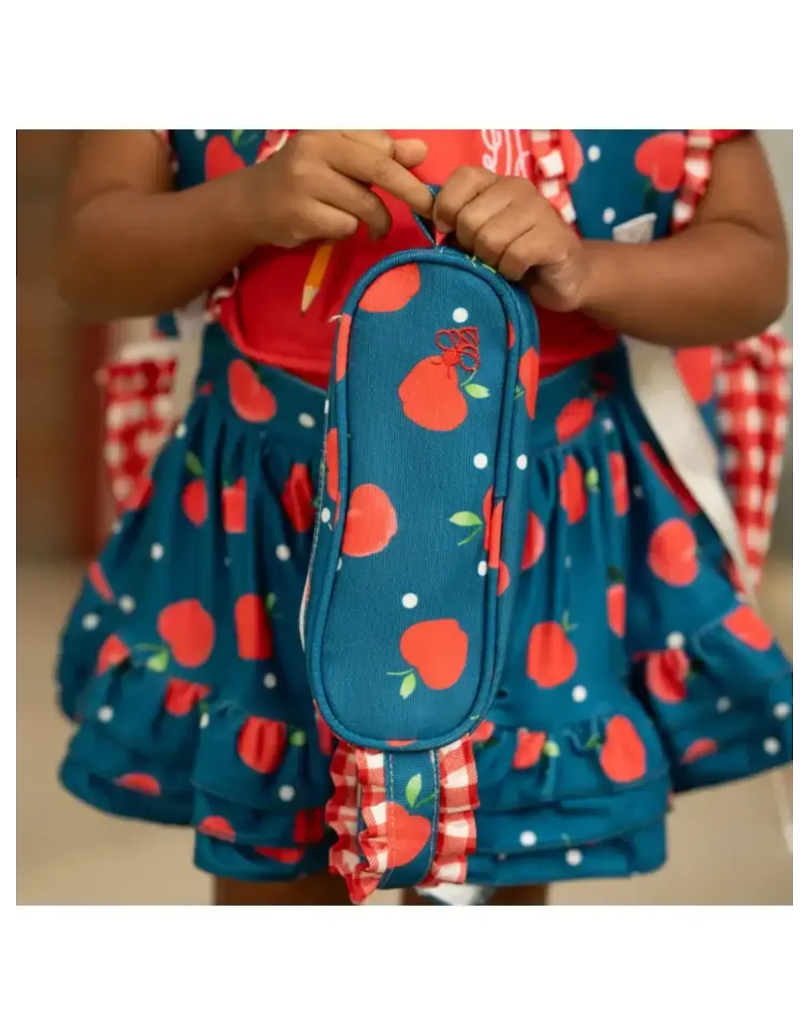Sugar Bee Clothing Sugar Bee- Apples on Navy Pencil Case