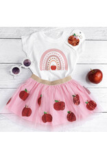 Sweet Wink- Apple Rainbow S/S Shirt- White