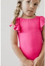 Mila & Rose Mila & Rose- Hot Pink Flutter Leotard