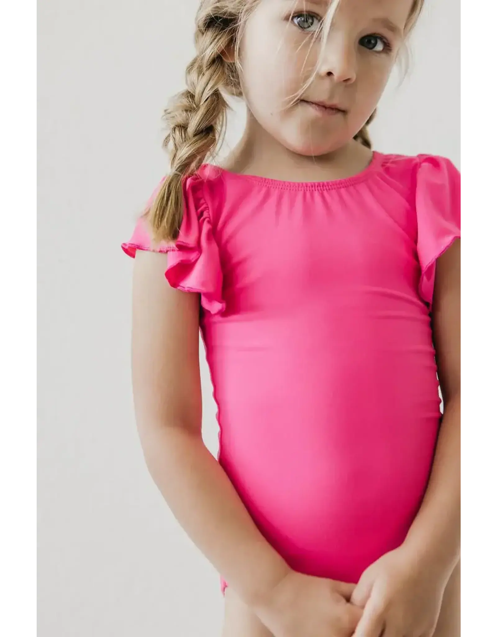 Mila & Rose Mila & Rose- Hot Pink Flutter Leotard