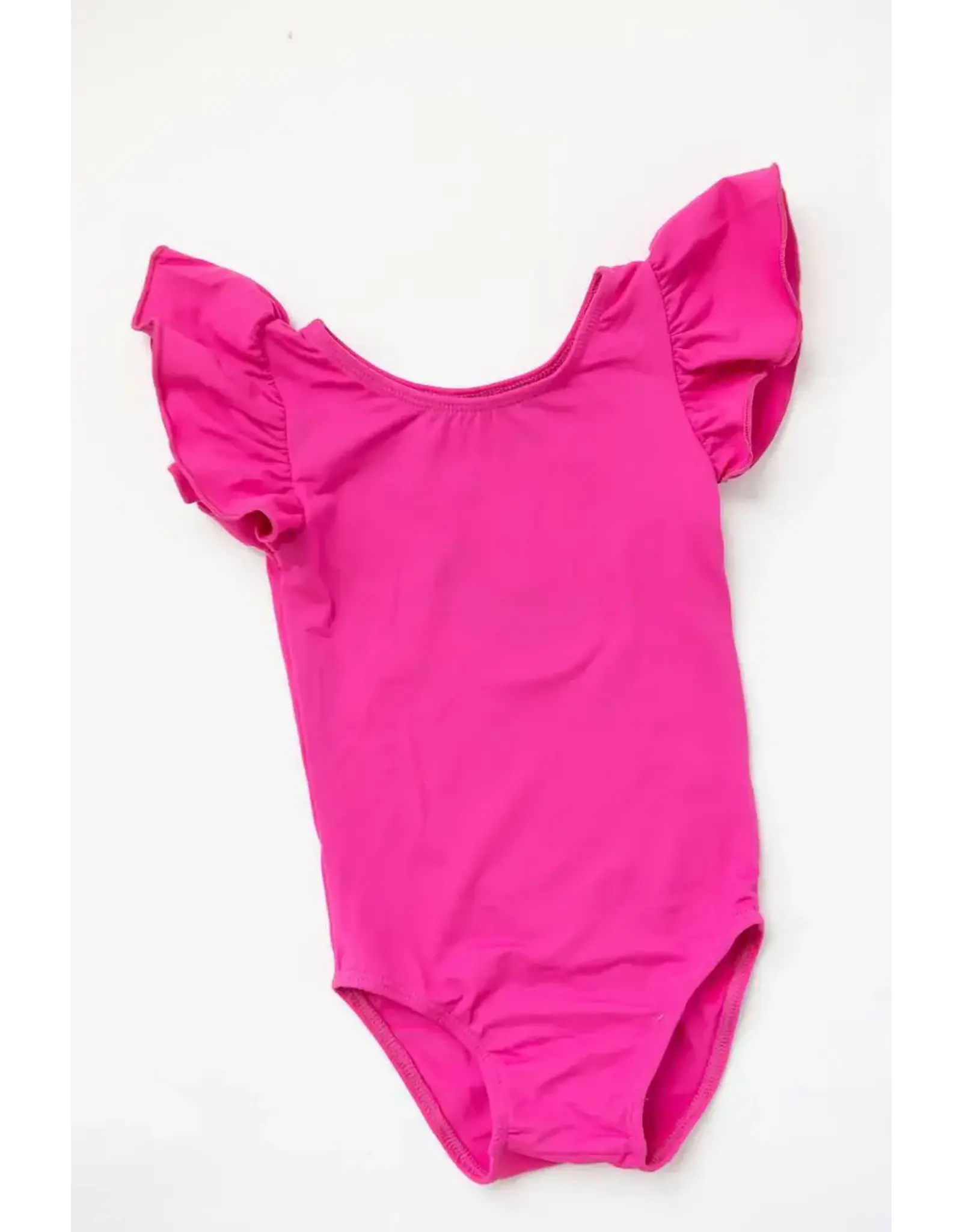 Mila & Rose Mila & Rose- Hot Pink Flutter Leotard