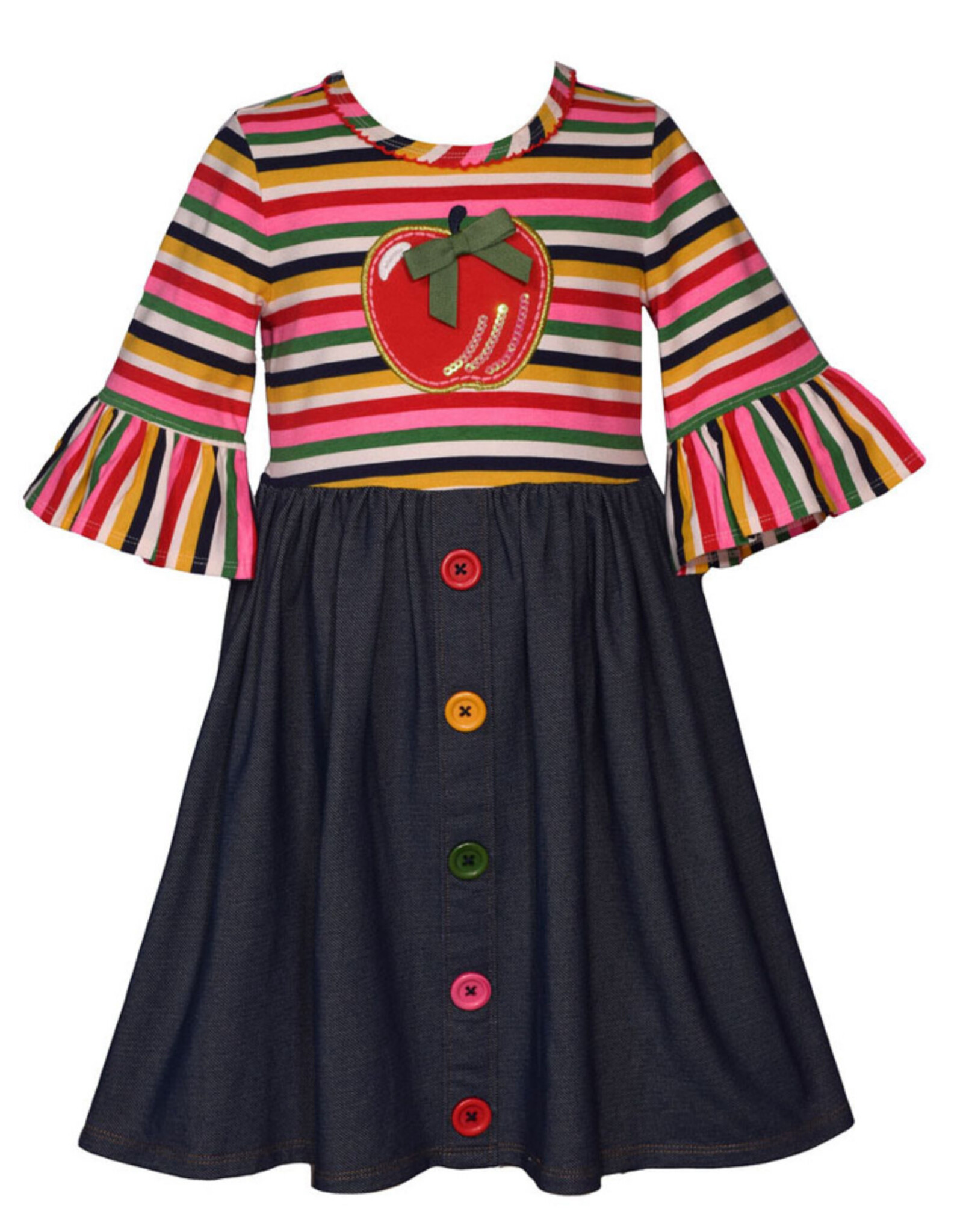 Bonnie  Jean Bonnie Jean- Apple Applique Dress