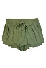 Suzette Suzette- Olive Green Fly Away Shorts