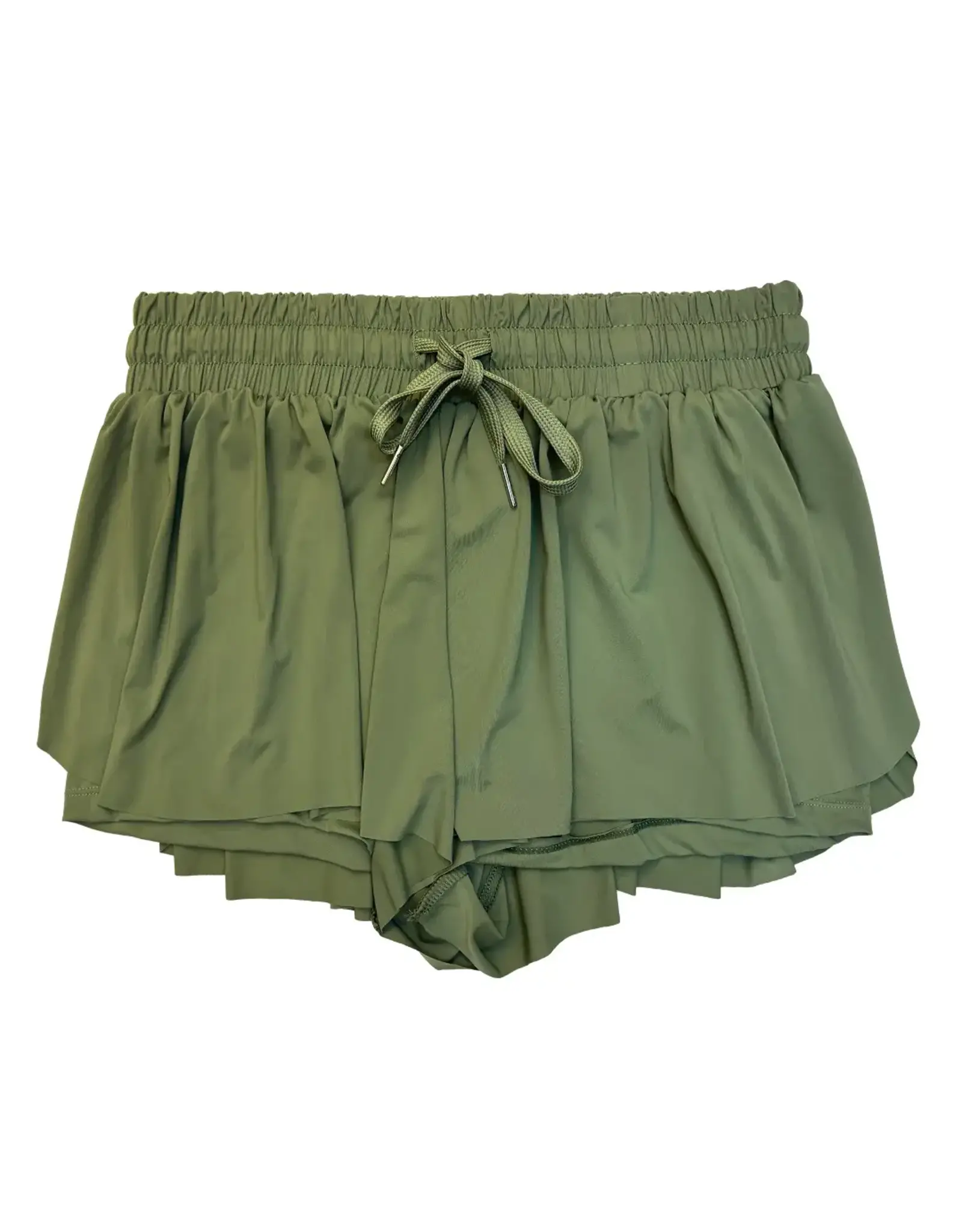 Suzette Suzette- Olive Green Fly Away Shorts