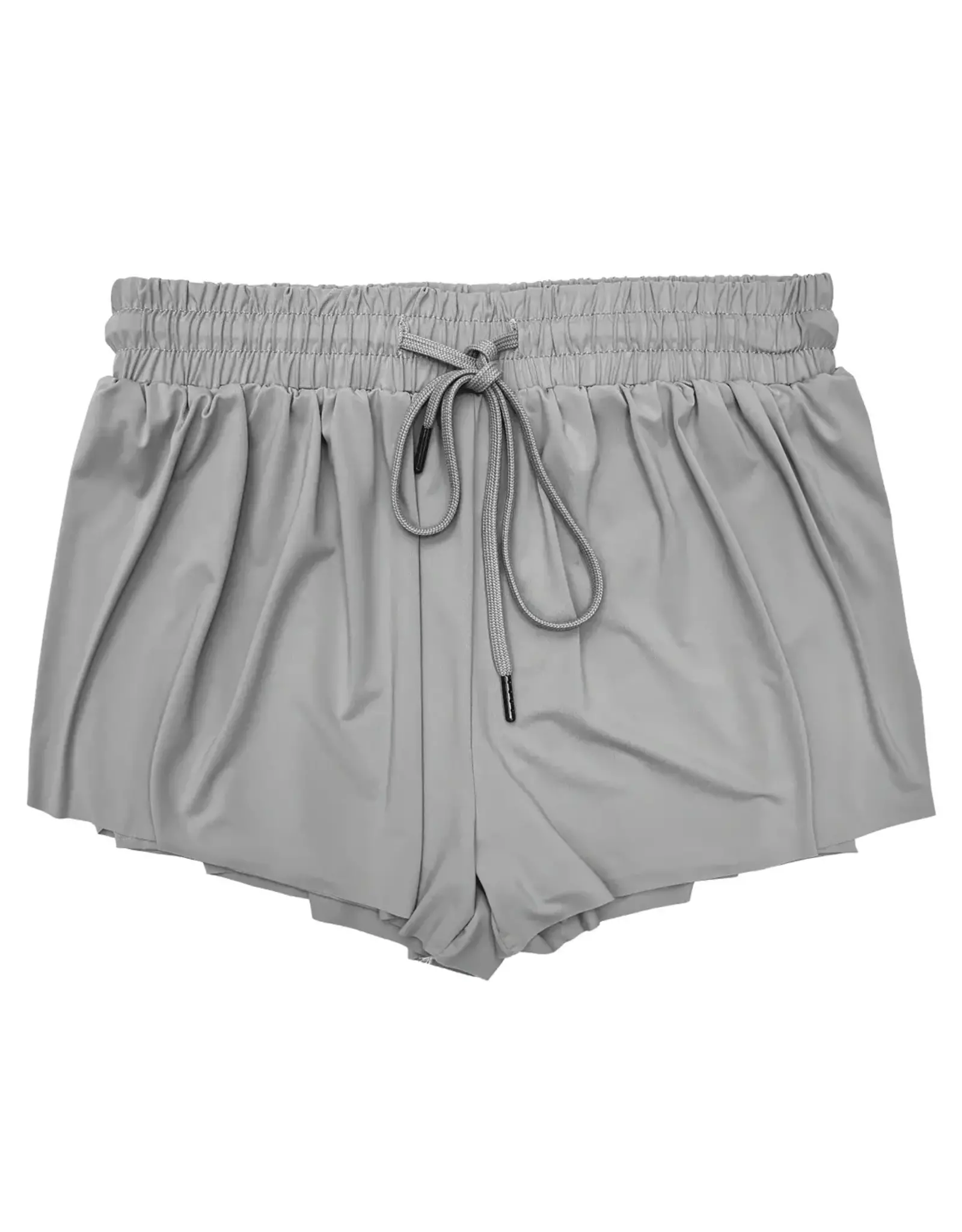 Suzette Suzette- Light Gray Fly Away Shorts