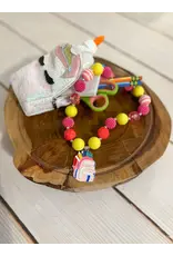 Pink & Yellow Backpack Chunky Necklace