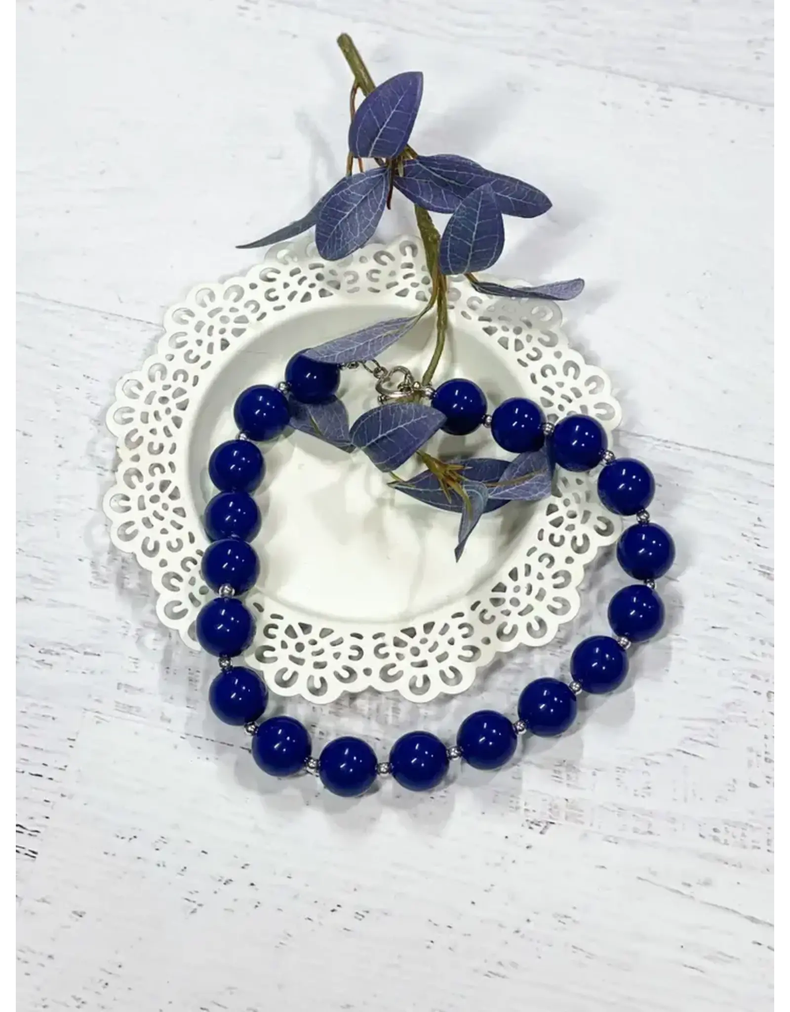 Navy Solid Chunky Necklace