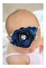 Layered Navy Petal Flower Headband