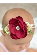 Layered Burgundy Petal Flower Headband