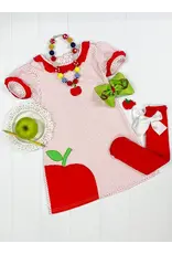 Red & White Polka Dot Apple Dress