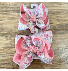 Beyond Creations Beyond Creations- Pink Backpack Ribbon Layered Knot Bow
