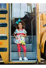Rainbow Alphabet Skirted Tunic & School Print Leggings