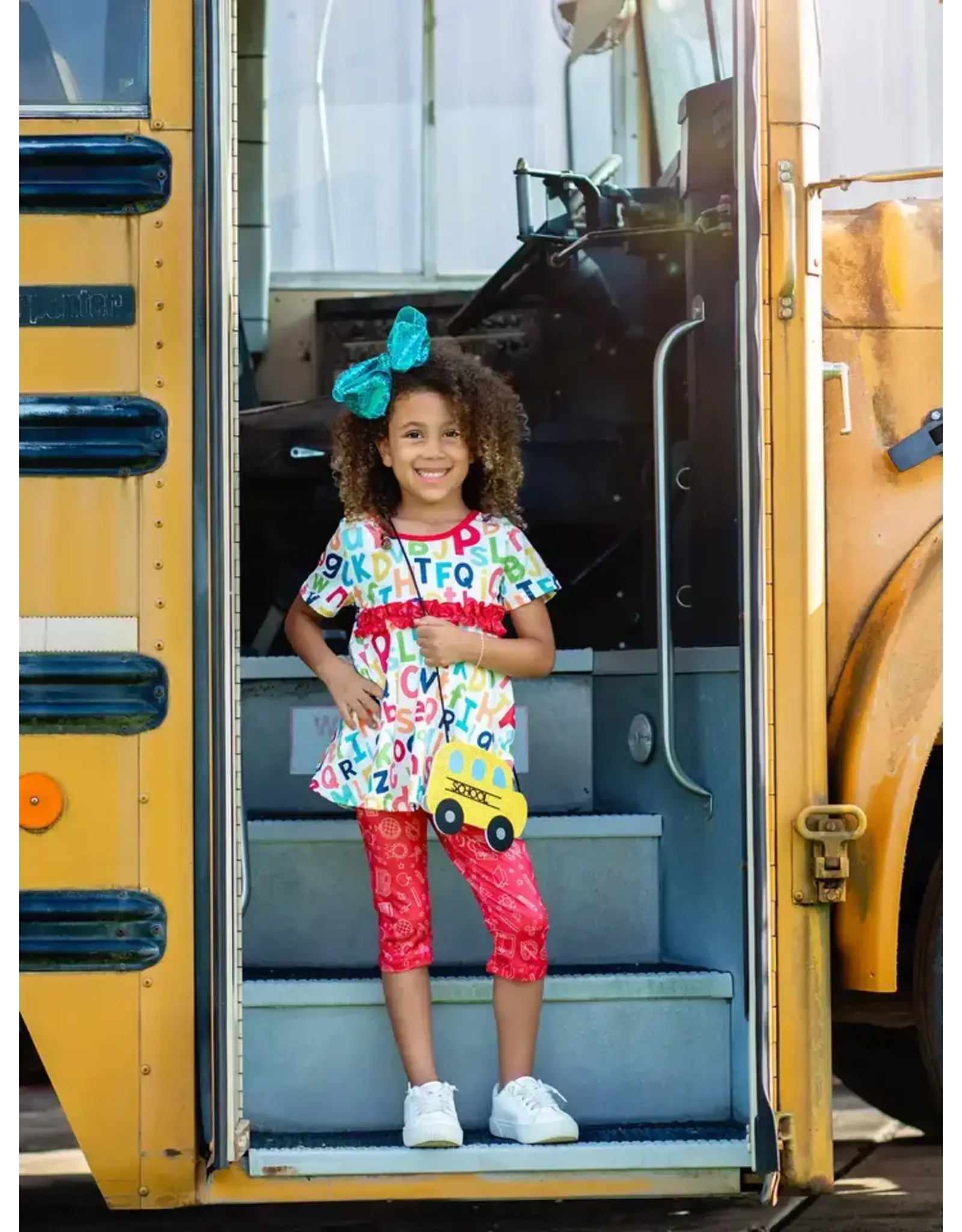 Rainbow Alphabet Skirted Tunic & School Print Leggings