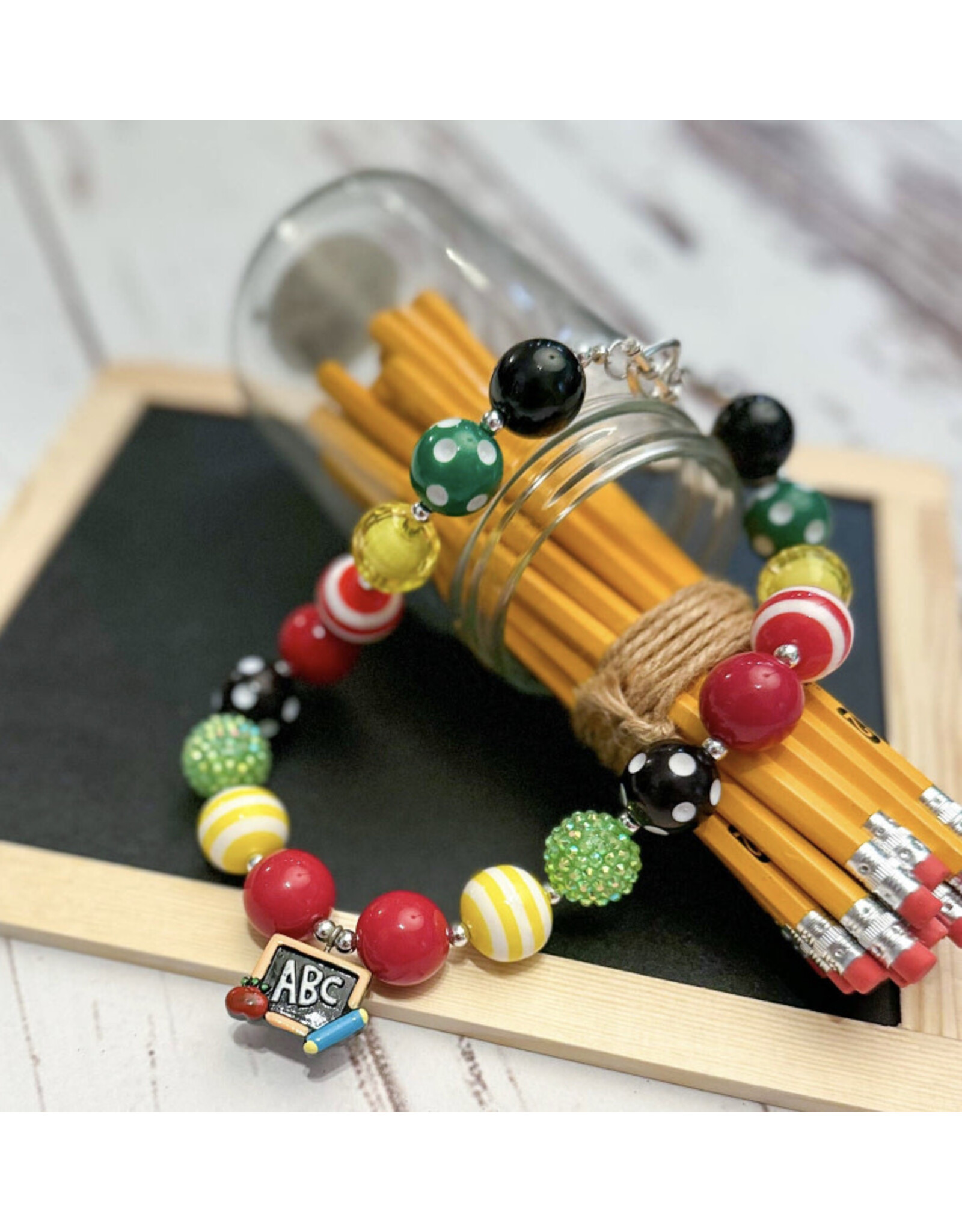 ABC Chalkboard Chunky Necklace