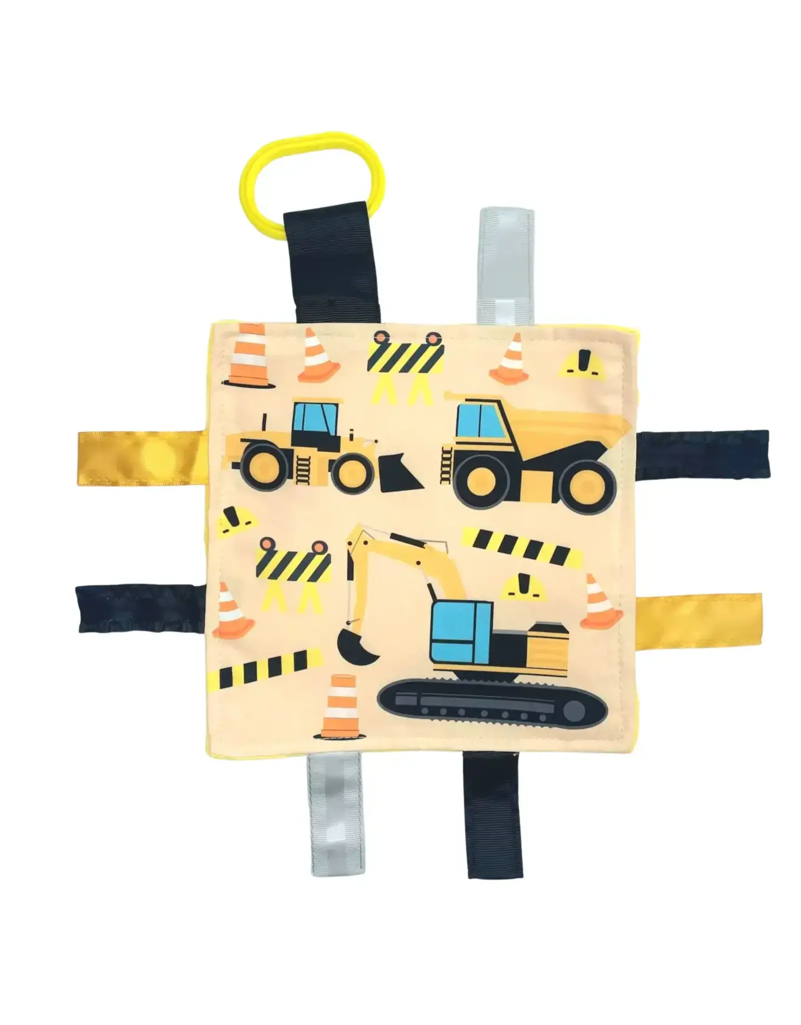 Baby Jack & Company Baby Jack & Co.- Construction Worker & Trucks Crinkle Tag Toy Teether 8’ x 8’