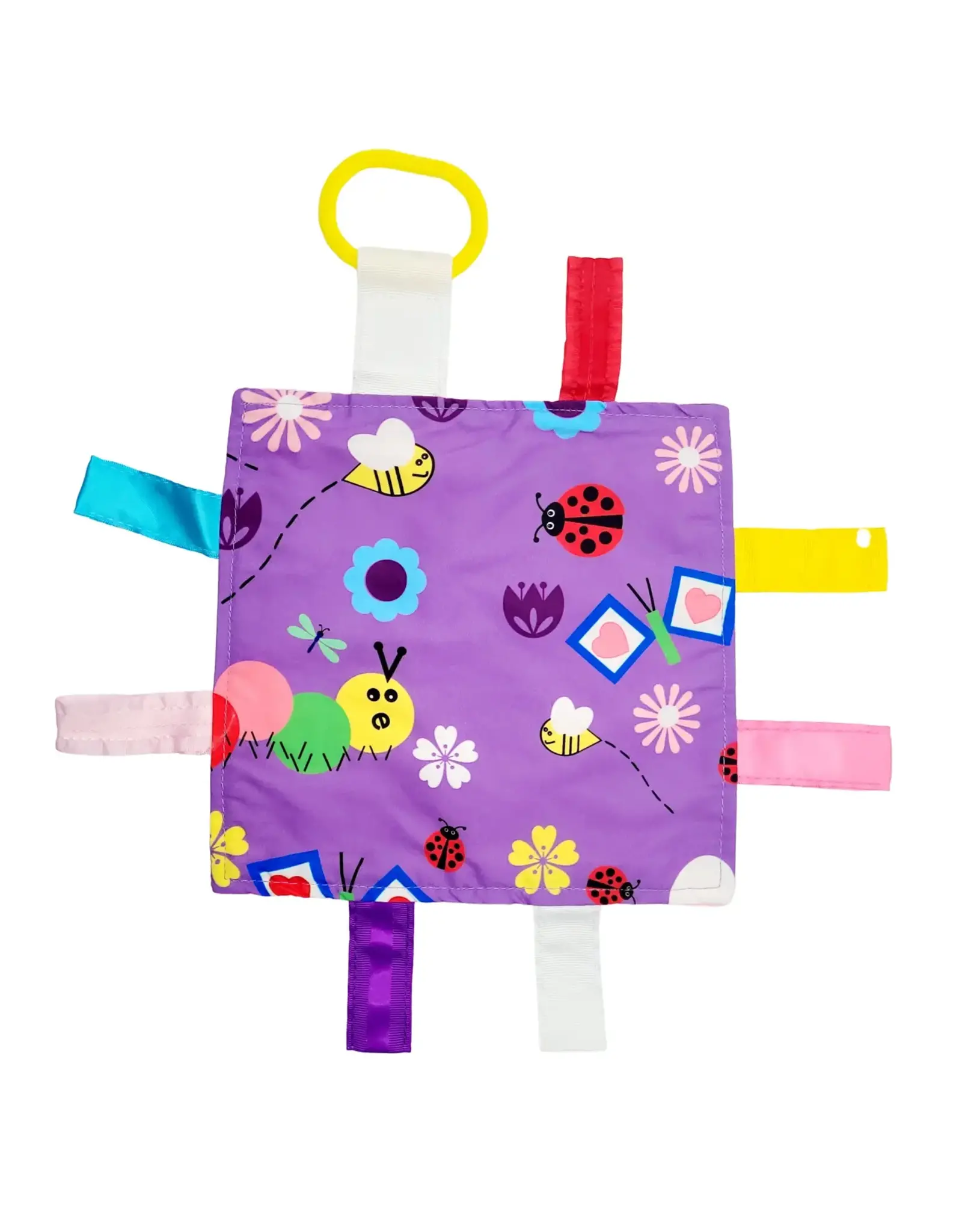 Baby Jack & Company Baby Jack & Co.- Garden Butterflies Bees Crinkle Tag Toy Teether 8’ x 8’