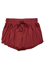 Suzette Suzette- Burgundy Fly Away Short