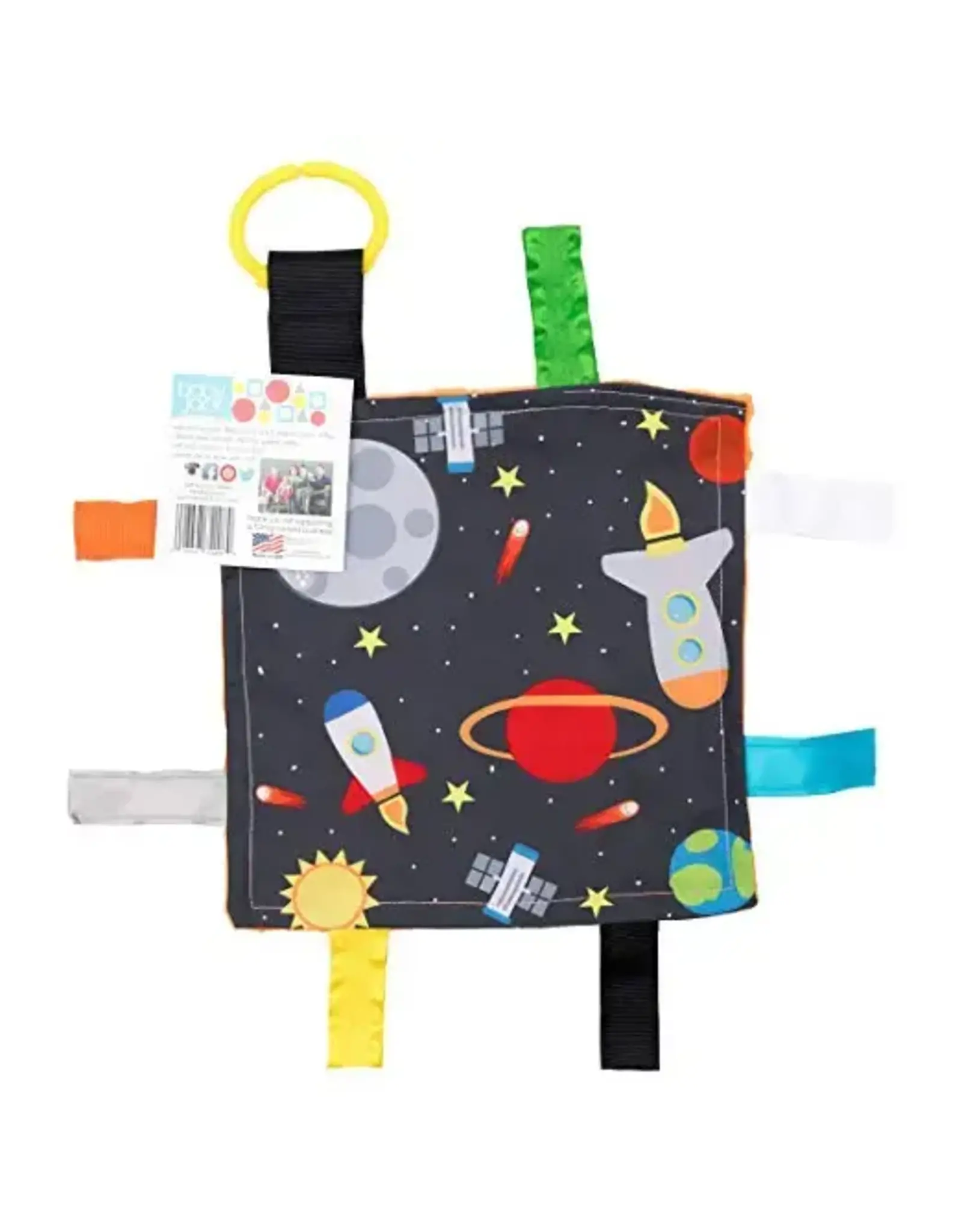 Baby Jack & Company Baby Jack & Co.- Space Rockets Crinkle Tag Toy Teether 8’ x 8’