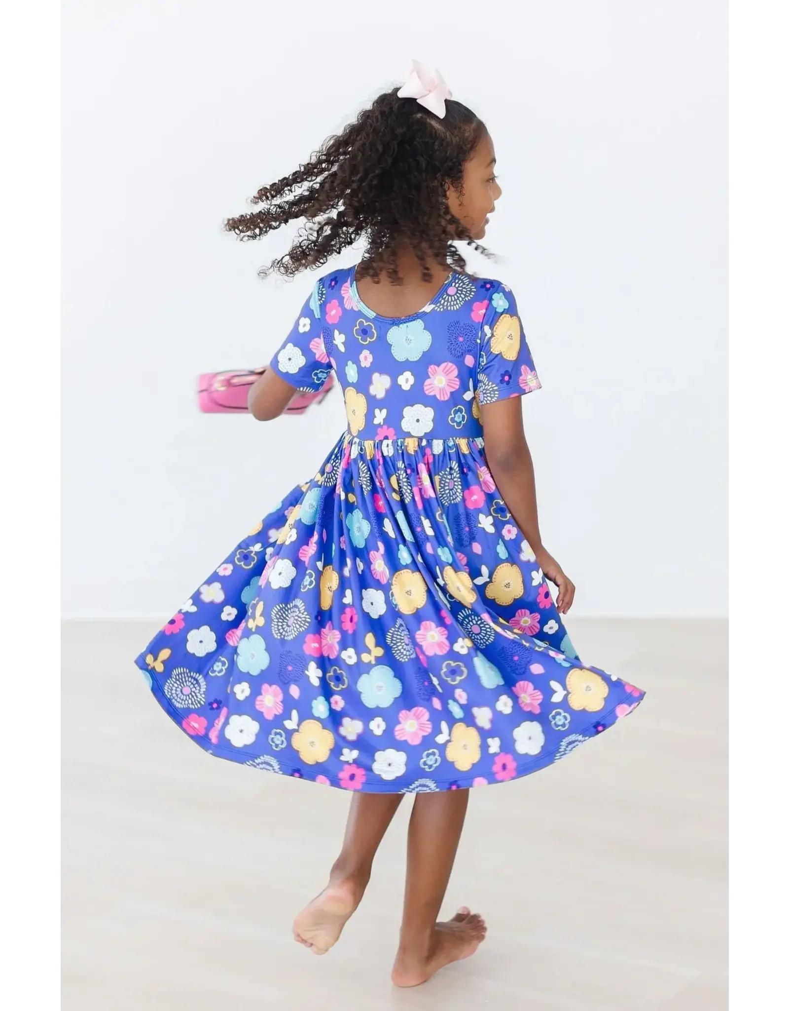 Mila & Rose Mila & Rose- Floral Frenzy S/S Pocket Twirl Dress