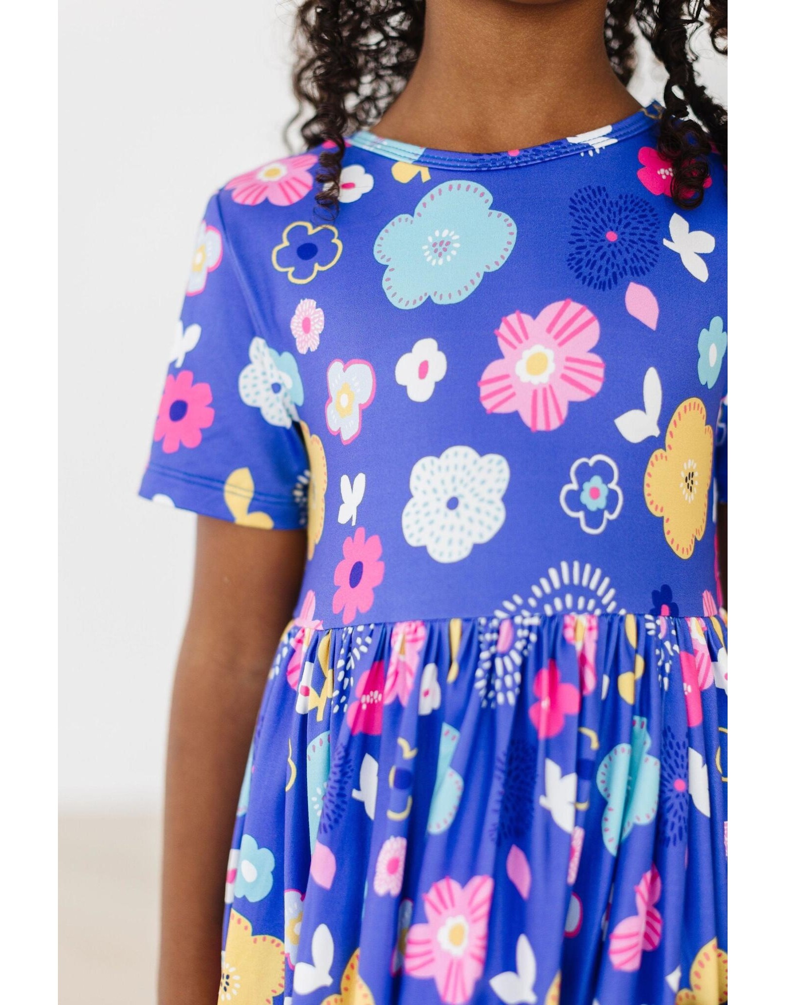 Mila & Rose Mila & Rose- Floral Frenzy S/S Pocket Twirl Dress