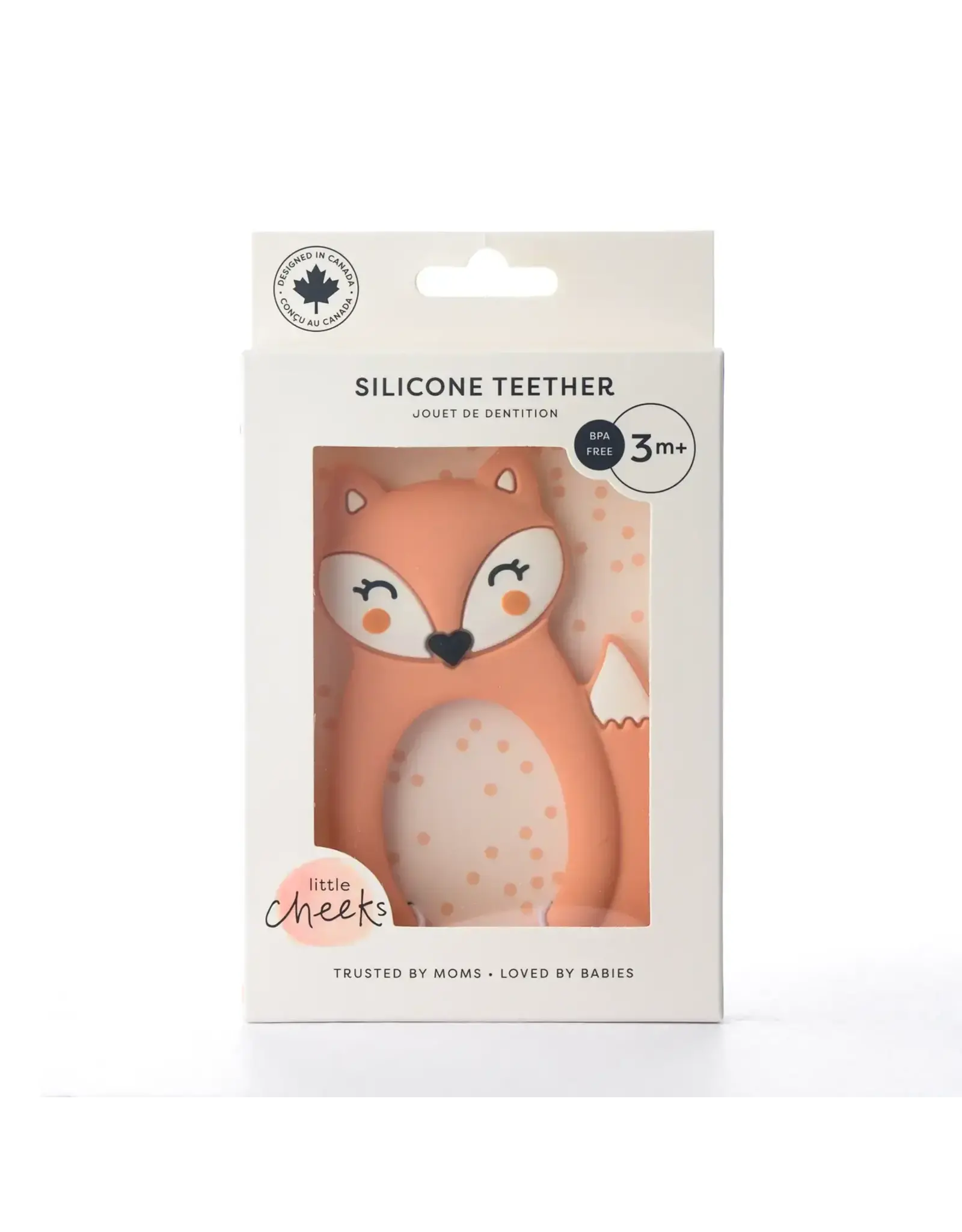 Little Cheeks Little Cheeks- Peach Fox Teether