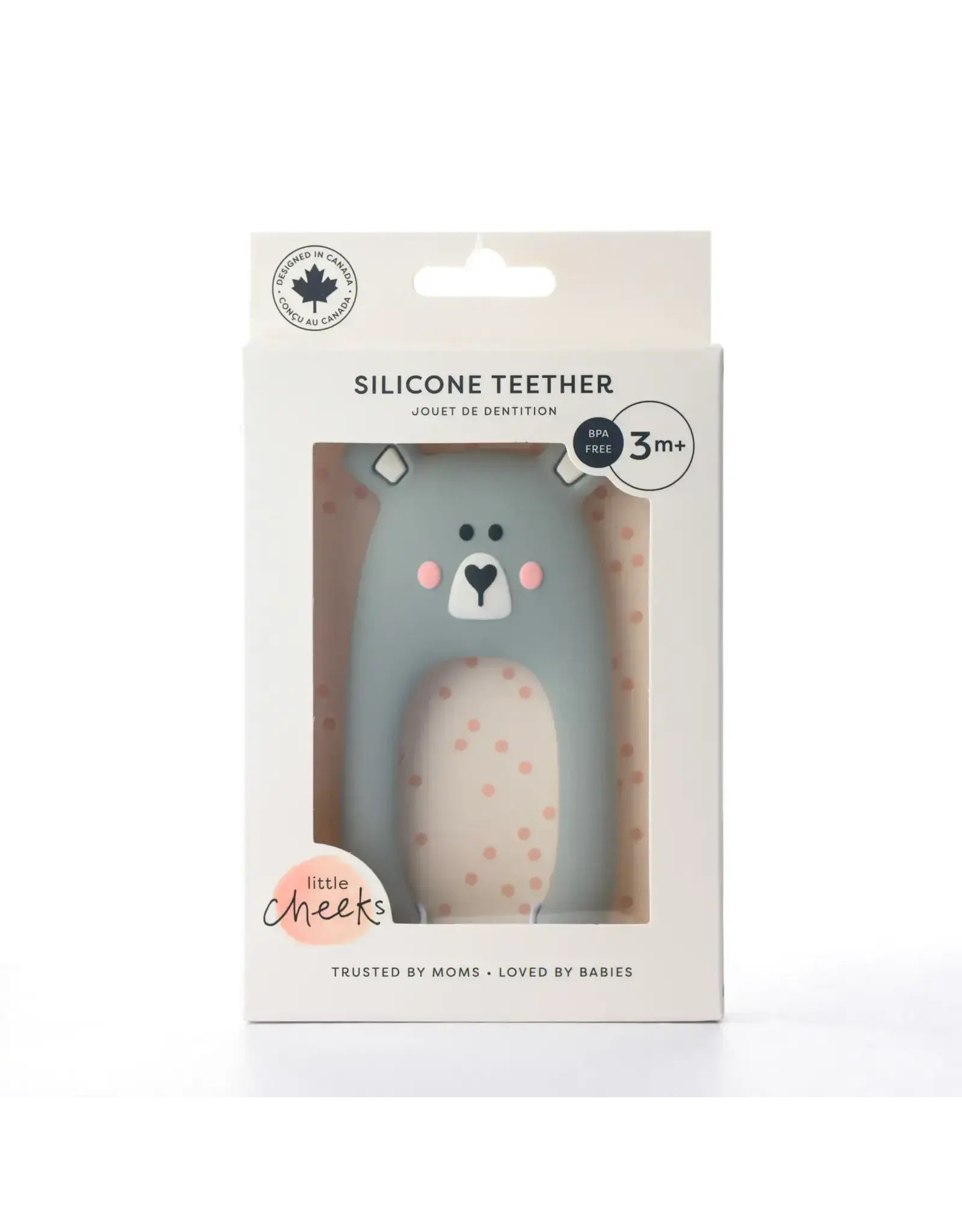 Little  Cheeks- Grey Bear Teether