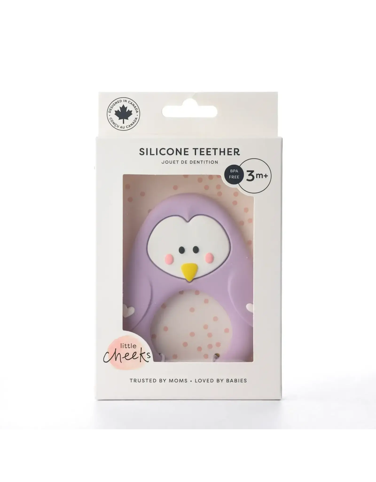 Little Cheeks Little Cheeks- Lilac Penguin Teether