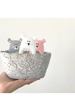 Little Cheeks Little Cheeks- White Bear Teether