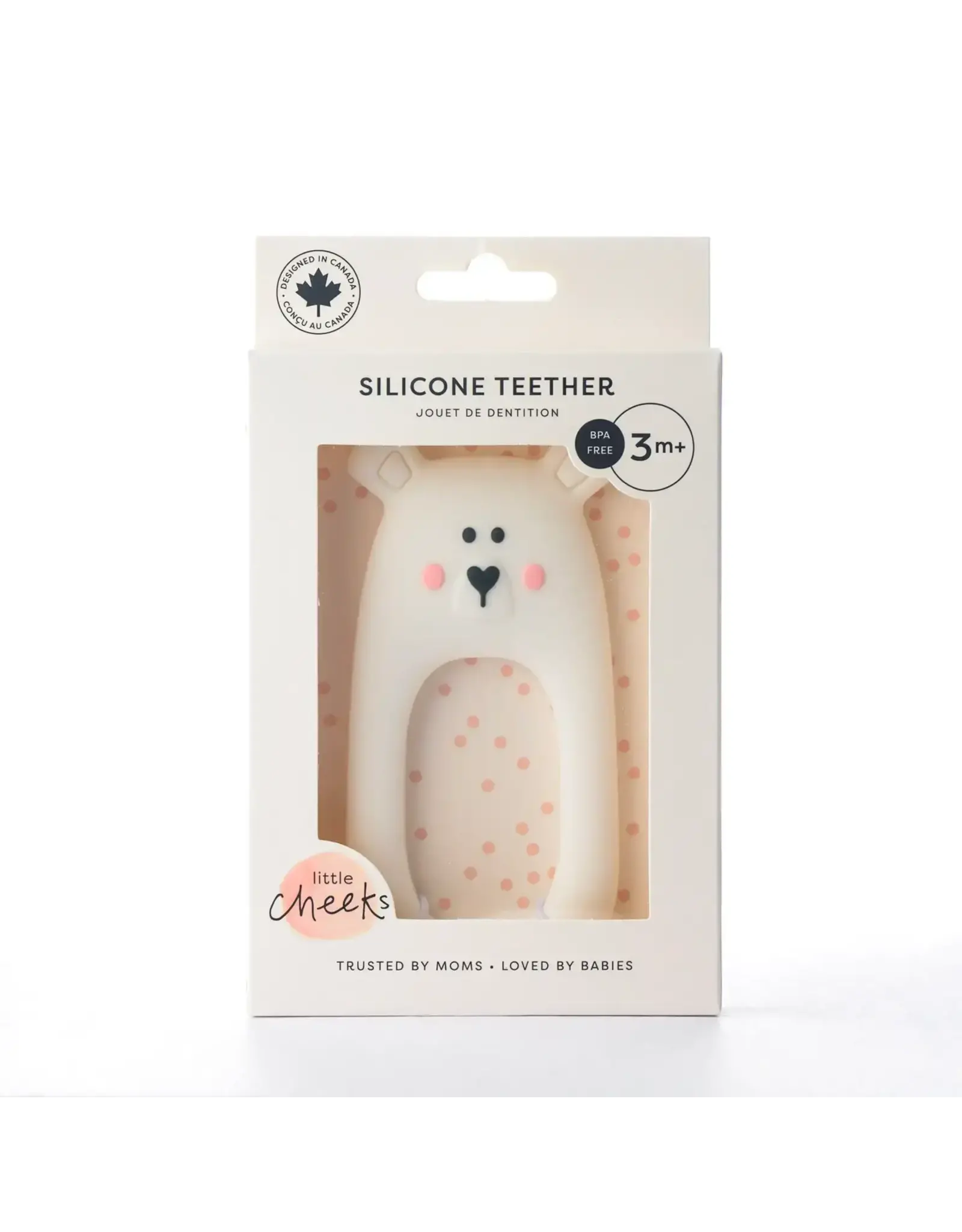 Little Cheeks Little Cheeks- White Bear Teether