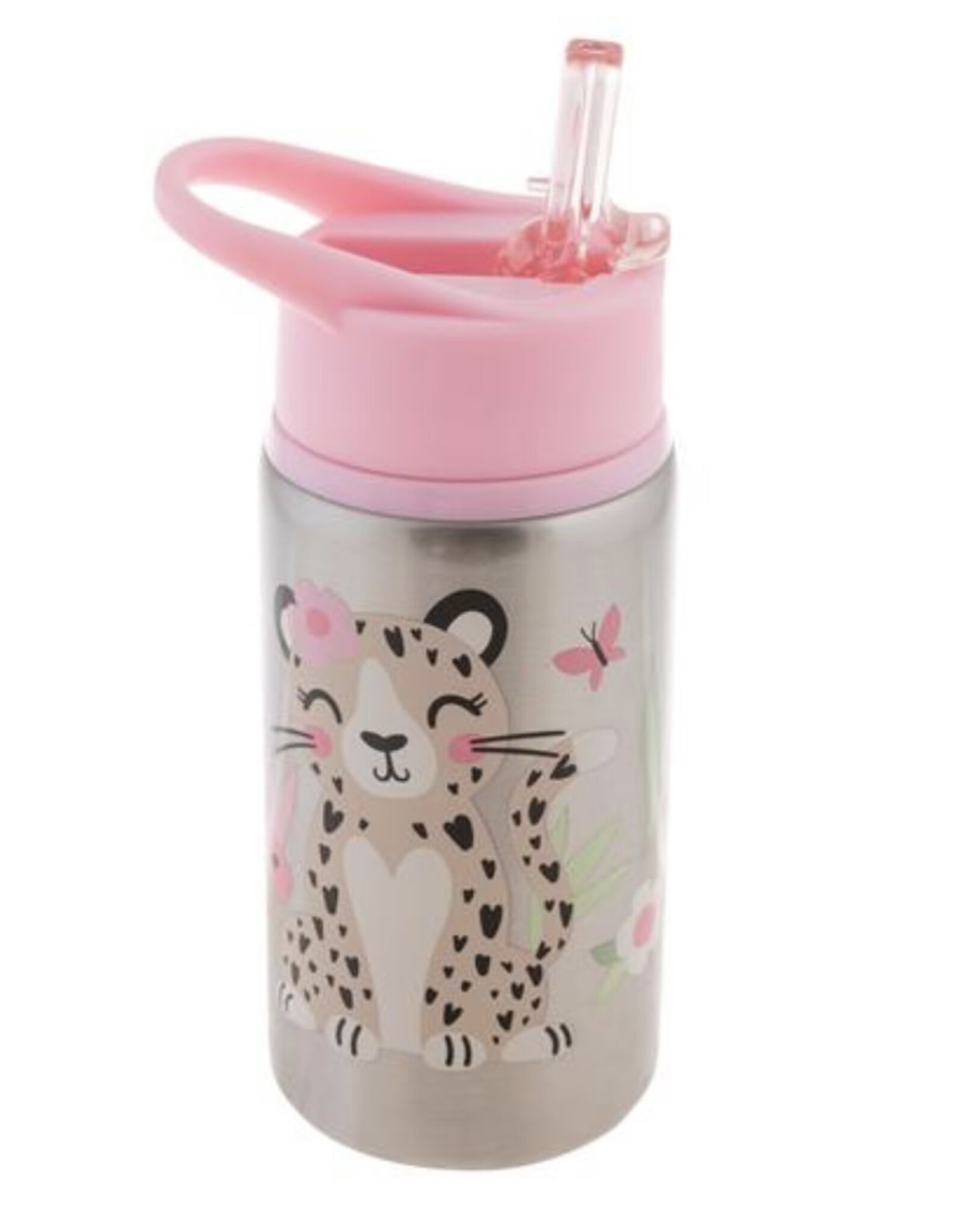 stephen joseph Stephen Joseph- Stainless Steel Water Bottle: Leopard