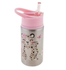 stephen joseph Stephen Joseph- Stainless Steel Water Bottle: Leopard