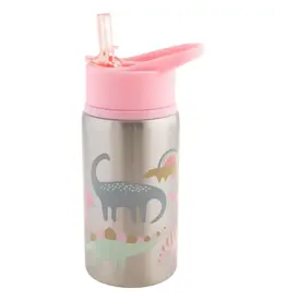 stephen joseph Stephen Joseph- Stainless Steel Water Bottle: Pink Dino