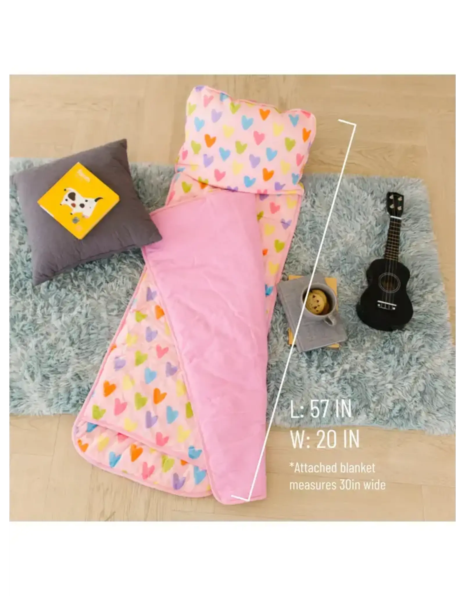 Wildkin Wildkin- Pink Hearts Plush Nap Mat