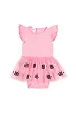 Sweet Wink- Football Sequin S/S Tutu Bodysuit