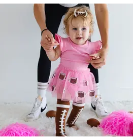 Sweet Wink- Football Sequin S/S Tutu Bodysuit