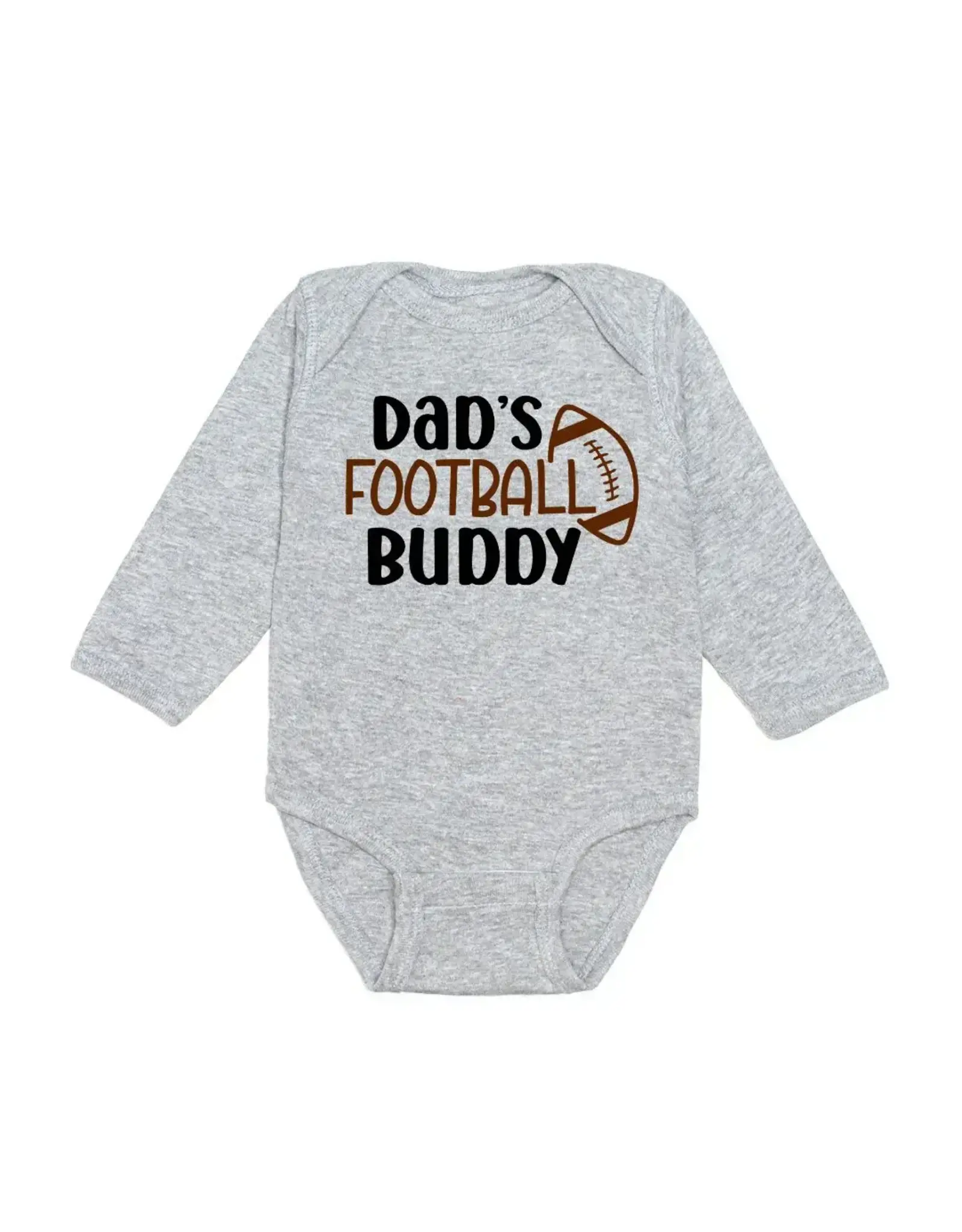 Sweet Wink- Dad’s Football Buddy L/S Gray Bodysuit