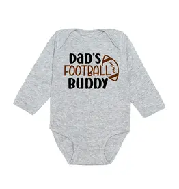 Sweet Wink- Dad’s Football Buddy L/S Gray Bodysuit
