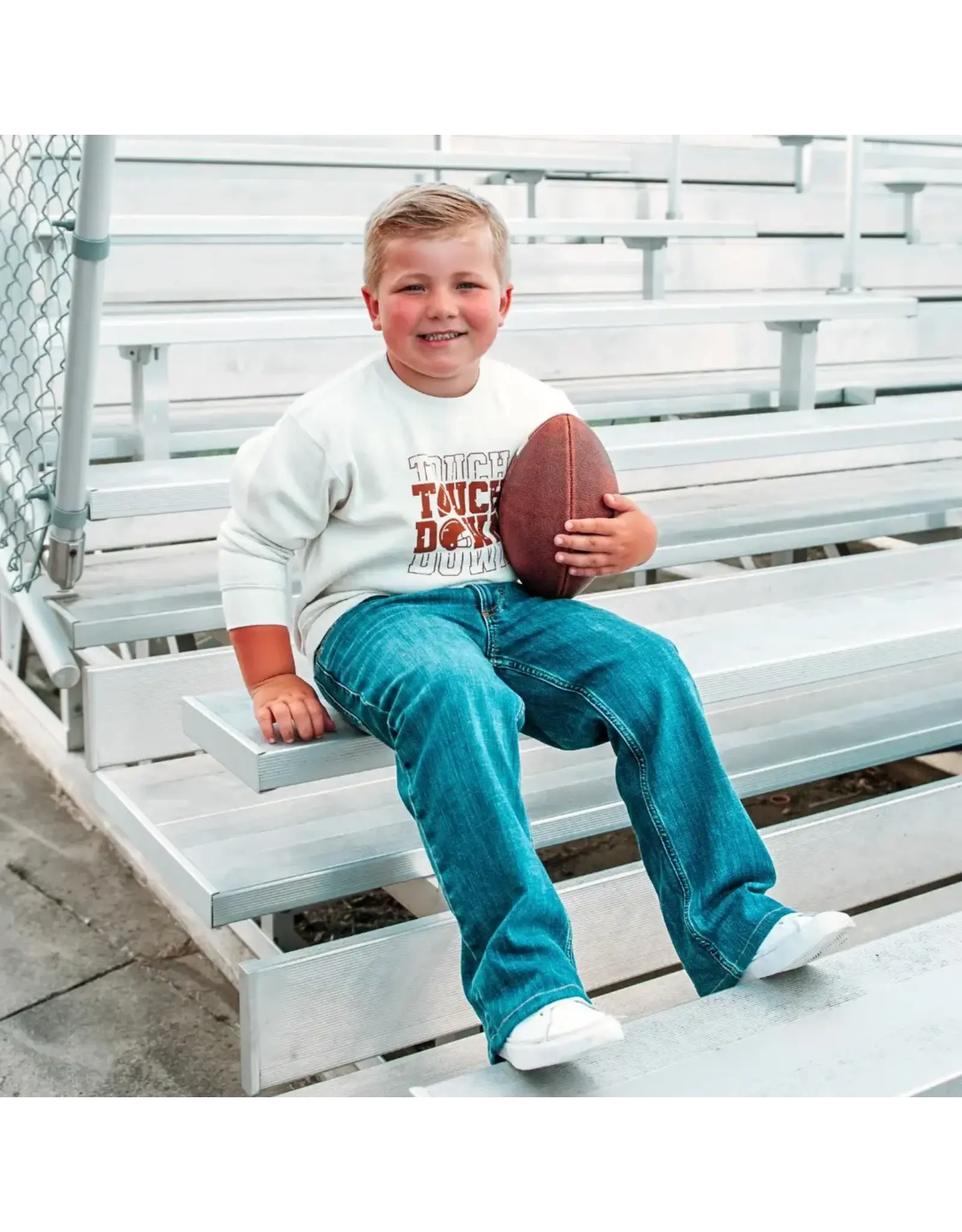 Sweet Wink Sweet Wink- TOUCHDOWN Echo Natural Sweatshirt
