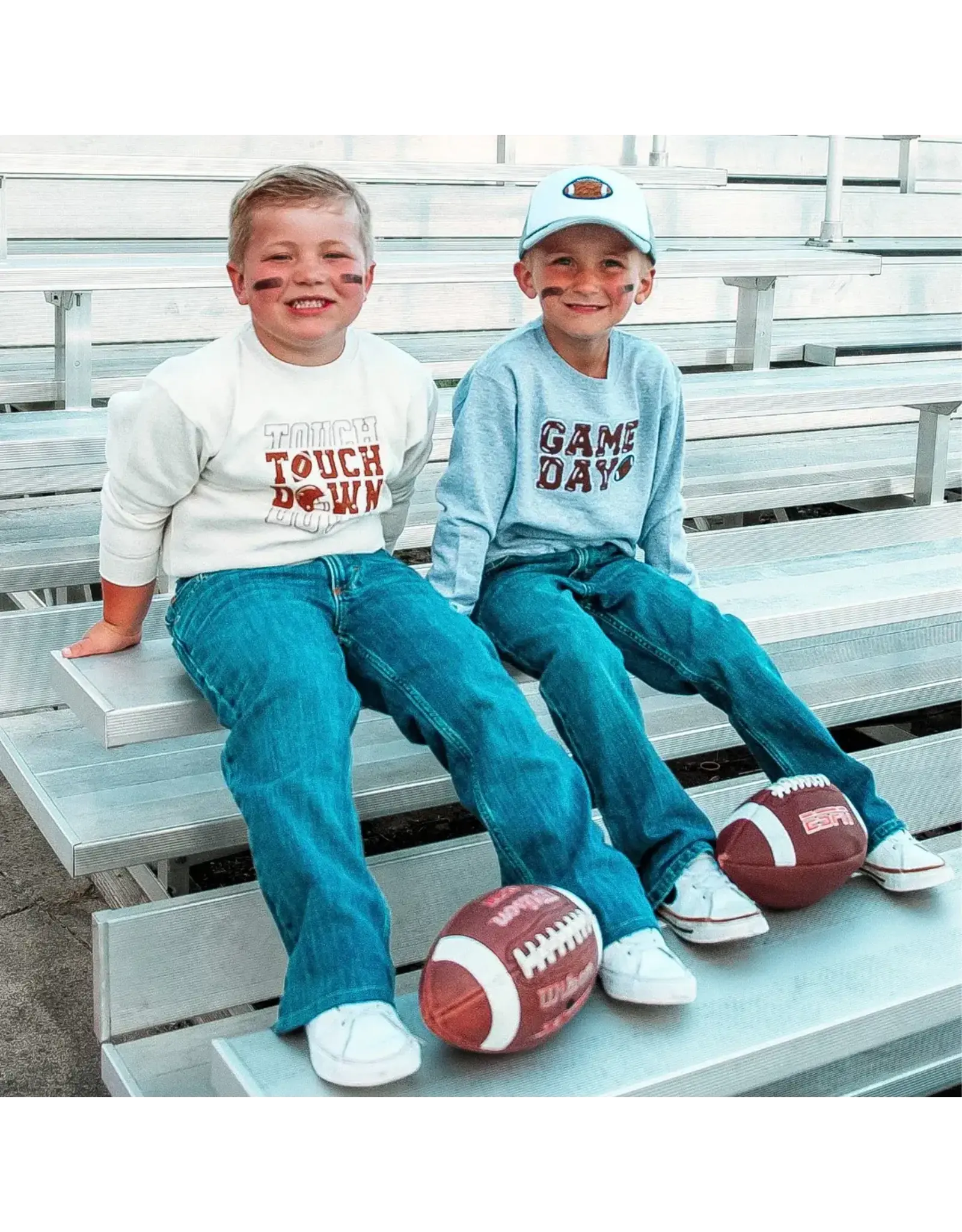 Sweet Wink Sweet Wink- TOUCHDOWN Echo Natural Sweatshirt