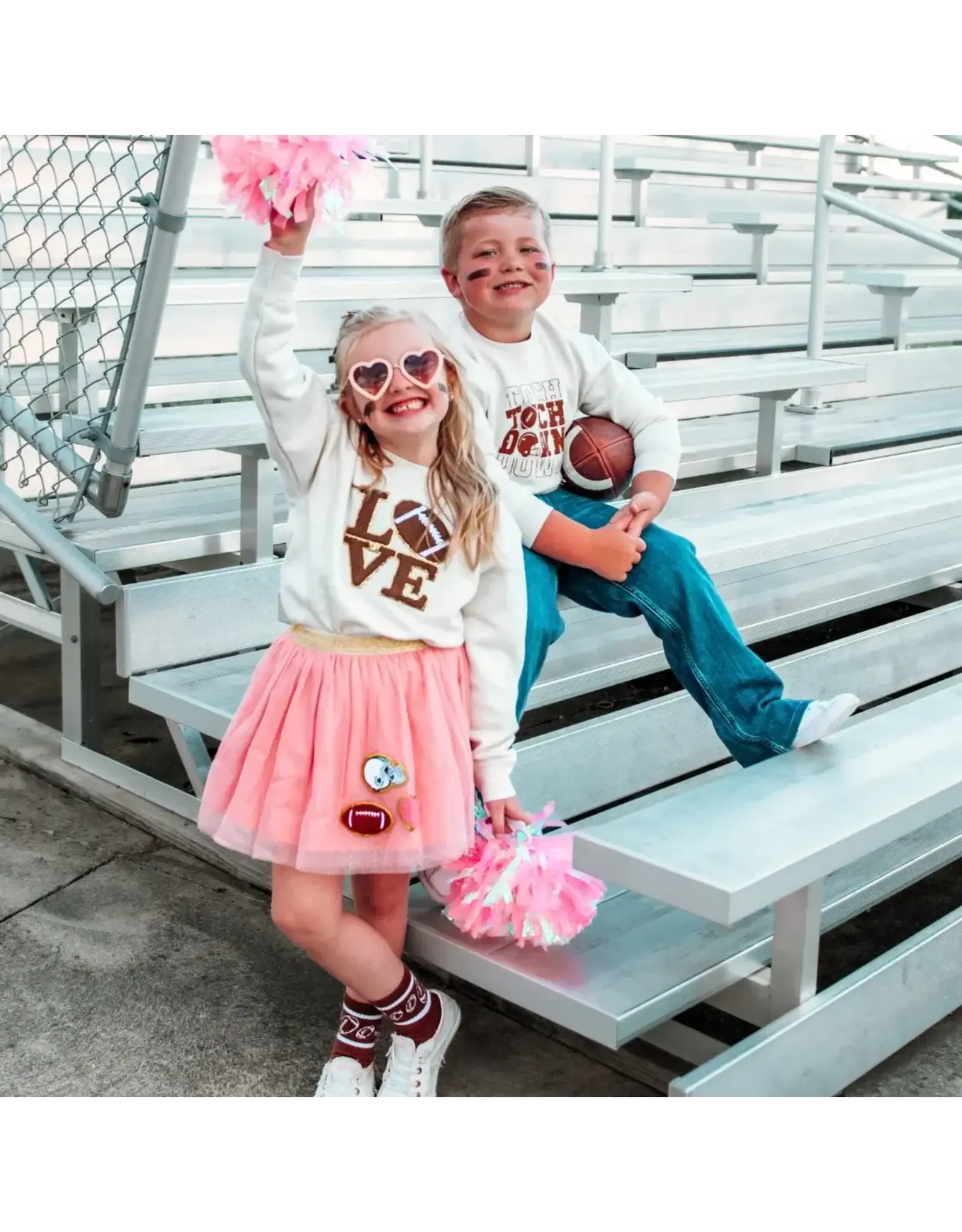 Sweet Wink Sweet Wink- TOUCHDOWN Echo Natural Sweatshirt