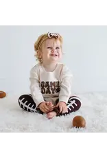 Sweet Wink Sweet Wink- GAMEDAY Patch L/S Natural Romper