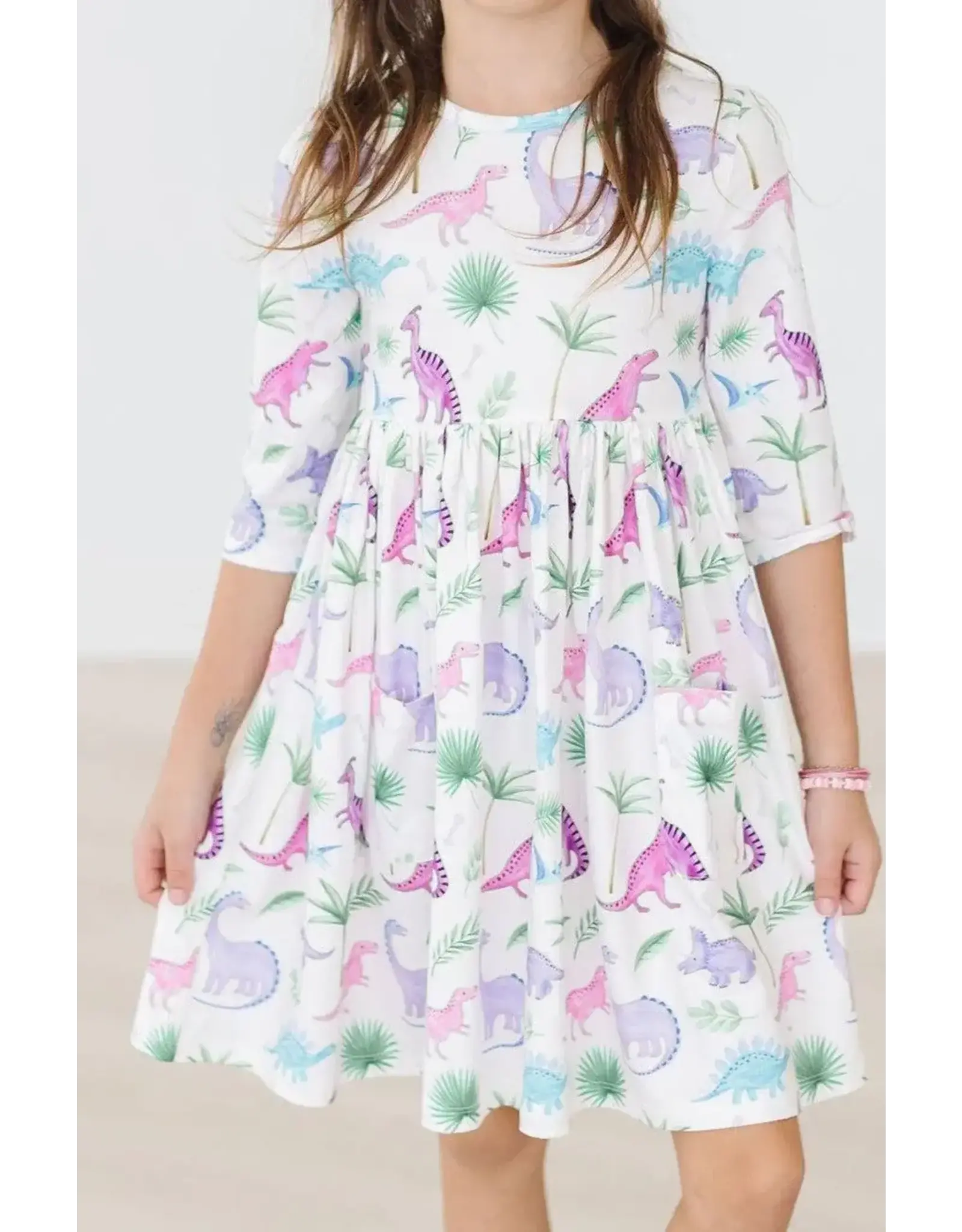 Mila & Rose Mila & Rose- Dino Darling Pocket Twirl Dress