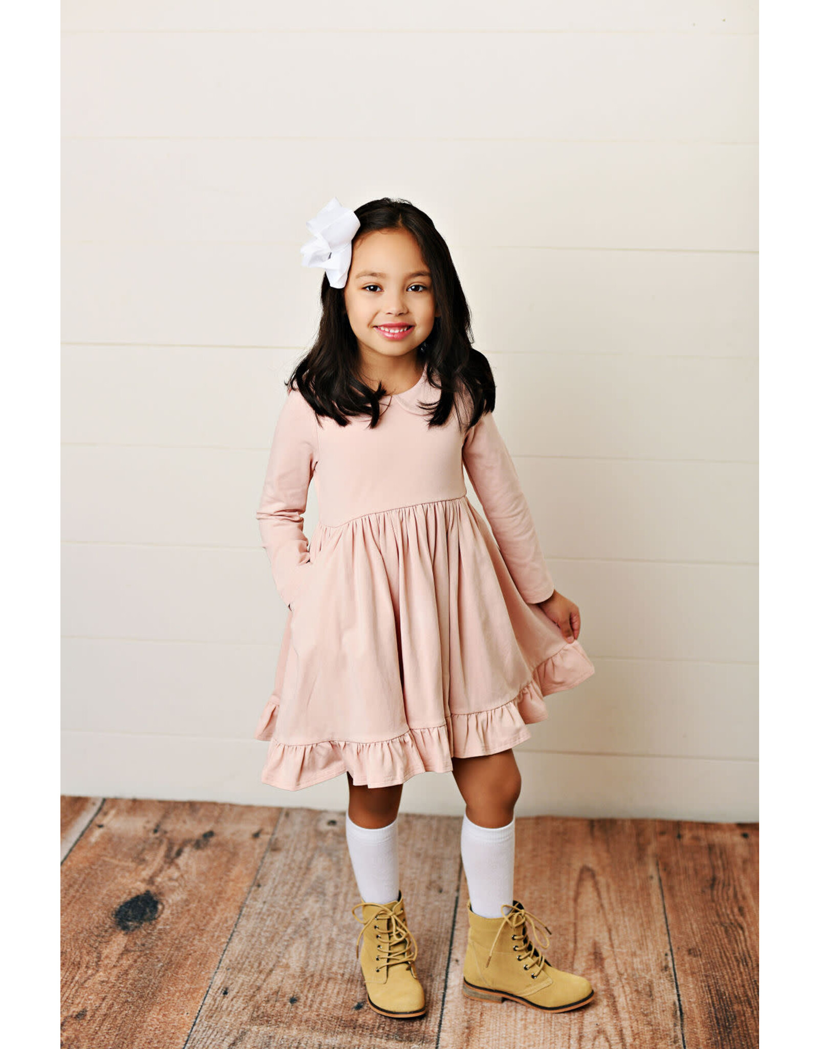 Serendipity Serendipity- Mauve Peter Pan Pocket Dress