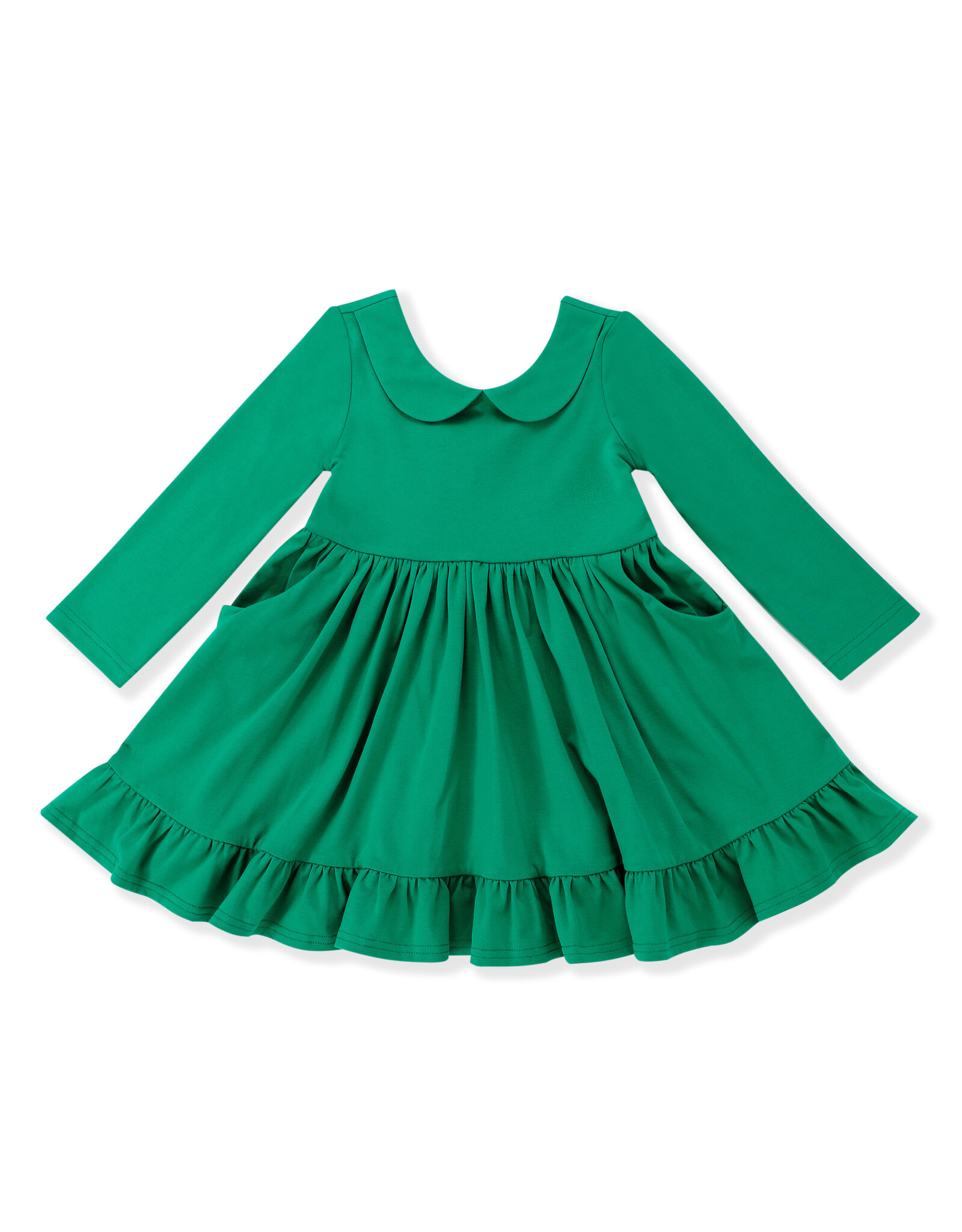 Serendipity Serendipity-  Green Peter Pan Pocket Dress