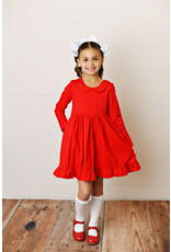 Serendipity Serendipity- Red Peter Pan Pocket Dress