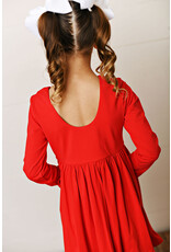 Serendipity Serendipity- Red Peter Pan Pocket Dress