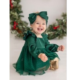 Isobella & Chloe Isobella & Chloe- Green Mistletoe Tulle Dress