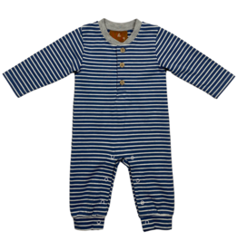 Millie Jay Millie Jay- Easton Romper: Blue/Grey