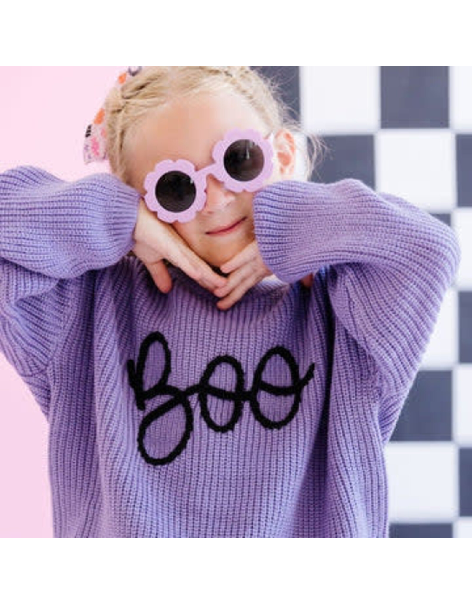 Sweet Wink- Boo Yarn Knit Sweater