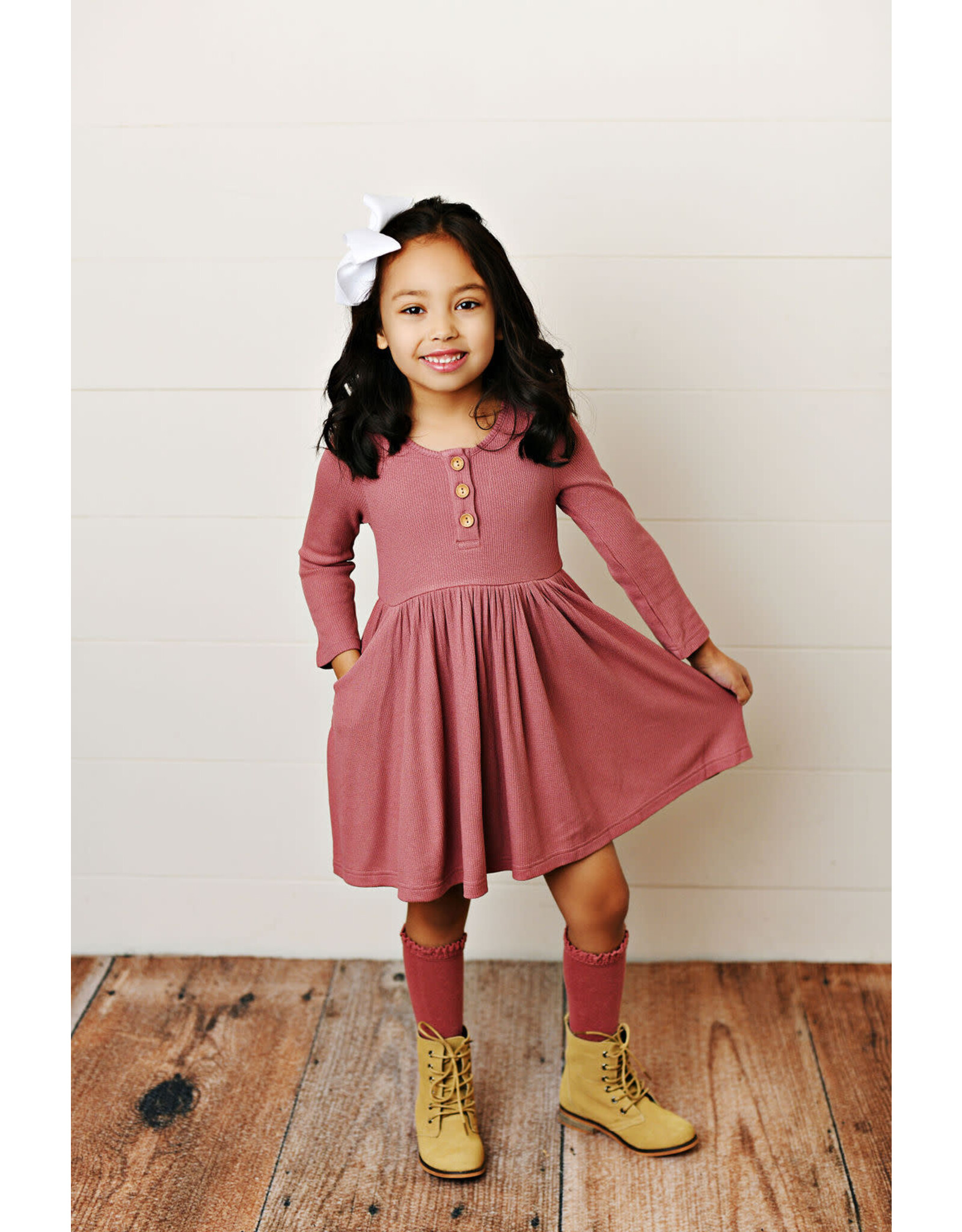 Swoon Baby Swoon Baby- Mulberry Bamboo Pocket Dress